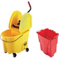 WaveBrake&reg; Mop Bucket & Wringer Combo Pack, Down Press, 8.75 US Gal.(35 Quart), Yellow Nassau Supply