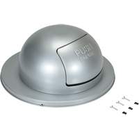 Couvercle pour baril &agrave; d&eacute;chets, Couvercle bomb&eacute;, M&eacute;tal, Convient aux contenants 23-1/2" dia. Nassau Supply