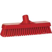 Brosse &agrave; r&eacute;curer pour planchers et murs, Crins Ferme, 12", Polyester, Rouge Nassau Supply