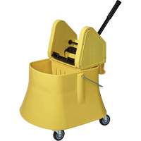 Champ Bucket & Wringer Combo, Down Press, 10 US Gal.(40 Quart), Yellow Nassau Supply