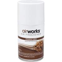 AirWorks&reg; Metered Air Fresheners, Cinnamon Spice, Aerosol Can Nassau Supply