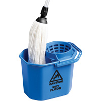 Seau &agrave; usage intensif avec essoreuse conique, Passoire, 3 gal. US (12 pintes), Bleu Nassau Supply