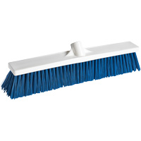 Foodservice Push Broom, Medium Bristles, 18", Polypropylene, White Nassau Supply