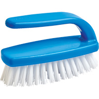 Brosse pour le nettoyage des ongles, 4" l, Soies Synth&eacute;tique, Bleu/Blanc Nassau Supply