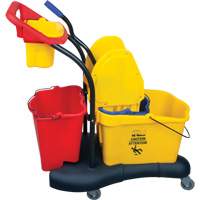 Chariot &agrave; vadrouille multifonction, Pression vers le bas, 9,5 gal. US (38 pintes), Jaune Nassau Supply