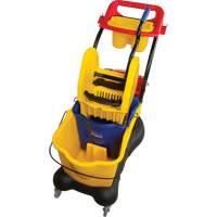 Chariot &agrave; vadrouille multifonction, Pression vers le bas, 9,5 gal. US (38 pintes), Jaune Nassau Supply