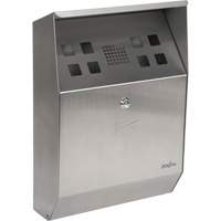 Cendrier, Montage mural, Acier inoxydable, Capacit&eacute; 1.6 Litres, Hauteur 13-4/5" Nassau Supply