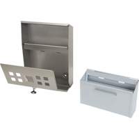 Cendrier, Montage mural, Acier inoxydable, Capacit&eacute; 1.6 Litres, Hauteur 13-4/5" Nassau Supply