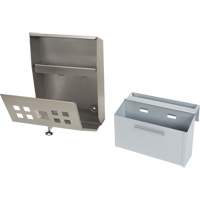 Cendrier, Montage mural, Acier inoxydable, Capacit&eacute; 1.6 Litres, Hauteur 13-4/5" Nassau Supply