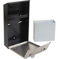 Smoking Receptacle, Wall-Mount, Stainless Steel, 1 Litre Capacity, 11-4/5" Height Nassau Supply