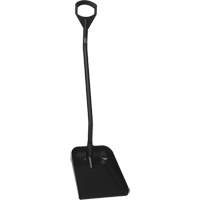 Ergonomic Large Blade Shovel, 51" Length, Plastic, Black JO985 | Nassau Supply