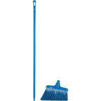 Angle Broom Head with Handle, X-Coarse Bristles, 12", Polyester, Blue Nassau Supply
