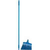 Angle Broom Head with Handle, X-Coarse Bristles, 12", Polyester, Blue Nassau Supply