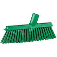 Balai biseaut&eacute; avec pas de vis inclin&eacute;, Crins Moyen, 10", Polyester, Vert Nassau Supply