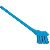 Brush with Scraping Edge, Stiff Bristles, 6" Long, Blue Nassau Supply
