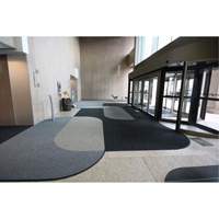 Supreme Knob Entrance Matting, Wiper/Scraper, 3-1/2' x 6' x 7/16", Charcoal Nassau Supply