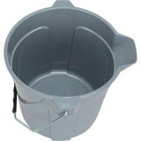 Seau rond avec bec verseur, Capacit&eacute; de 2,64 gal. US (10,57 pintes), Gris Nassau Supply