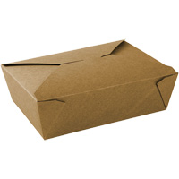 Kraft Take Out Food Containers, Corrugated, Rectangular Nassau Supply