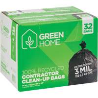 Sacs &agrave; ordures Green Home, Fort, 33" la x 48" lo, 3 mils, Noir, Capacit&eacute; 159 L (42 gal.) Nassau Supply