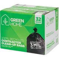 Sacs &agrave; ordures Green Home, Fort, 33" la x 48" lo, 3 mils, Noir, Capacit&eacute; 159 L (42 gal.) Nassau Supply