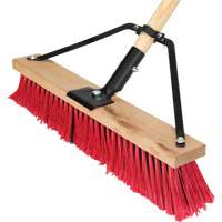 Push Broom with Braced Handle, 18", Medium, PVC Bristles Nassau Supply