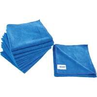 Dusting and Cleaning Cloth, Microfibre, Blue Nassau Supply