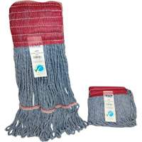 Wide-Band Mop Head, Antimicrobial/Floor Finishing/Specialty, Cotton/Rayon/Synthetic, Loop Style Nassau Supply