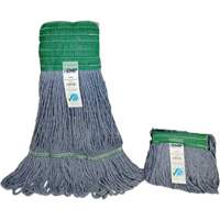Wide-Band Mop Head, Antimicrobial/Floor Finishing/Specialty, Cotton/Rayon/Synthetic, Loop Style Nassau Supply