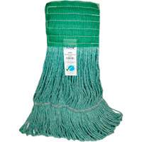 Wide-Band Mop Head, Antimicrobial/Floor Finishing/Specialty, Cotton/Rayon/Synthetic, Loop Style Nassau Supply
