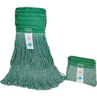 Wide-Band Mop Head, Antimicrobial/Floor Finishing/Specialty, Cotton/Rayon/Synthetic, Loop Style Nassau Supply