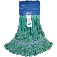 Wide-Band Mop Head, Antimicrobial/Floor Finishing/Specialty, Cotton/Rayon/Synthetic, Loop Style Nassau Supply