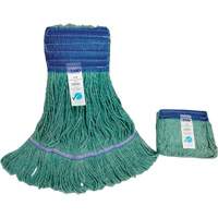 Wide-Band Mop Head, Antimicrobial/Floor Finishing/Specialty, Cotton/Rayon/Synthetic, Loop Style Nassau Supply