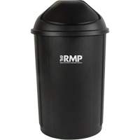 Half-Round Garbage Bin with Lid, Polyethylene, 21 US gal. Nassau Supply