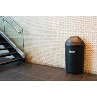 Half-Round Garbage Bin with Lid, Polyethylene, 21 US gal. Nassau Supply
