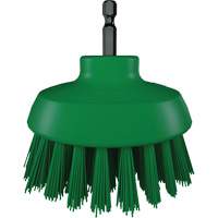 Brosse ronde HyDrive pour perceuse, Soies Tr&egrave;s ferme, Longueur de 3-1/10", Vert Nassau Supply