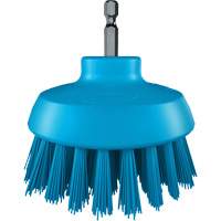 Brosse ronde HyDrive pour perceuse, Soies Tr&egrave;s ferme, Longueur de 3-1/10", Bleu Nassau Supply