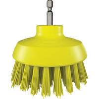 Brosse ronde HyDrive pour perceuse, Soies Tr&egrave;s ferme, Longueur de 3-1/10", Jaune Nassau Supply