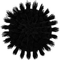 Brosse ronde HyDrive pour perceuse, Soies Tr&egrave;s ferme, Longueur de 3-1/10", Noir Nassau Supply