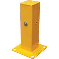 Tubular Post for Guard Rail, 5" W x 18" H, Yellow KA098 | Nassau Supply
