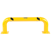 Low Profile Rack Guards, 4' W x 1.4' H, Yellow Nassau Supply