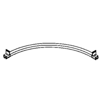 Beam Mounted 90° Curved Curtain Partition Track, 3' L Nassau Supply