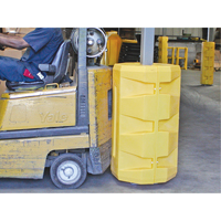 Column Protectors, 6-1/4" x 6-1/4" Inside Opening, 23-1/2" L x 23-1/2" W x 39-1/2" H, Yellow Nassau Supply