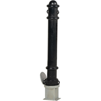 Bornes d&eacute;coratives amovibles, Acier, 40" h x 4-1/2" la, Noir Nassau Supply