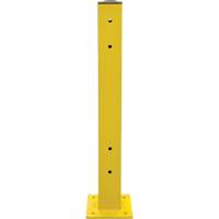 Double Guard Rail Post, Steel, 5" L x 44" H, Safety Yellow KI247 | Nassau Supply
