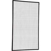Adjustable Perimeter Guard Panel, 8' H x 5' W, Black Nassau Supply