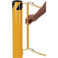 Syst&egrave;me de bornes de protection et chaînes pour quai, Acier, 42" h x 6-5/8" la, Jaune Nassau Supply