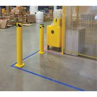 Butoir de s&eacute;curit&eacute;, Acier, 36" h x 5-1/2" la, Jaune Nassau Supply