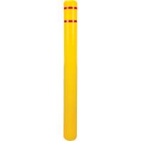 Polyethylene Bollard Cover, 4-1/2" Dia. x 52" L, Red/Yellow Nassau Supply