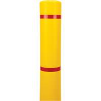 Polyethylene Bollard Cover, 4-1/2" Dia. x 64" L, Red/Yellow Nassau Supply