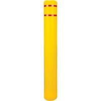 Polyethylene Bollard Cover, 6-5/8" Dia. x 52" L, Red/Yellow Nassau Supply